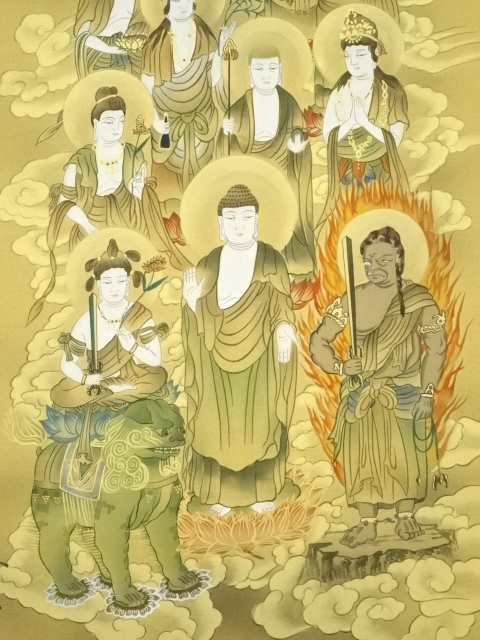 道具 ] - 道具 福田素仙筆 十三佛 肉筆絹本掛軸（共箱） | ネット